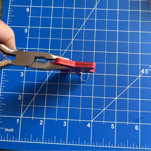 Star Leather Red Oversized Earrings Artist handmade Created by Kuratorkelli - Picture 3 of 13